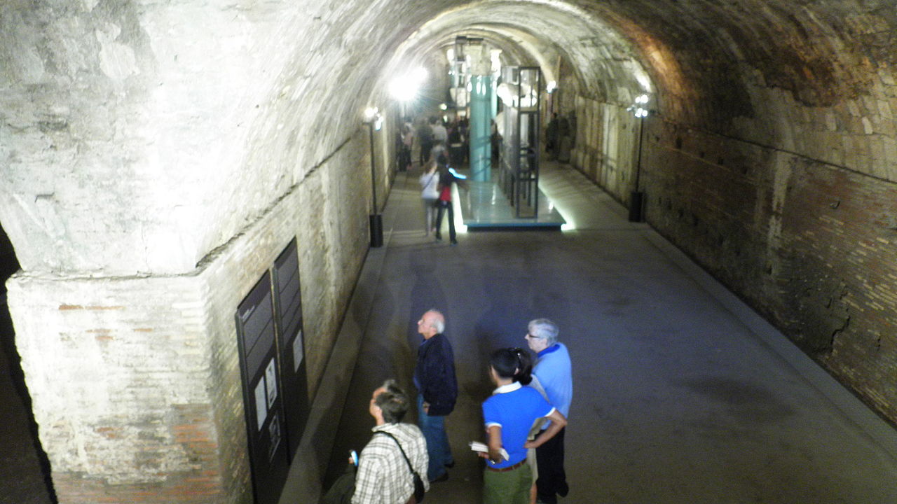 Roma, Terme di Caracalla. Ambienti di servizio sotterranei, liv. 1.